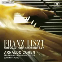 Capa do CD "Franz Liszt". Na foto, duas mão estão borradas, em movimento, sobre teclas de um piano.