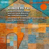 A capa do Cd "Hindemith" é a pintura "Ad Parnassum", feita em técnica de pontilhismo pelo artista suíço Paul Klee. Ela é feita em tons de larnaja e azul, represenando de maneira minimalista uma fachada de uma casa popular.