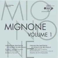 Capa em azul claro com escritos em cinza "Mignone volume 1"