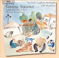 A capa mostra uma aquarela colorida representando passarinhos, casas, árvores e pessoas tocando instrumentos.